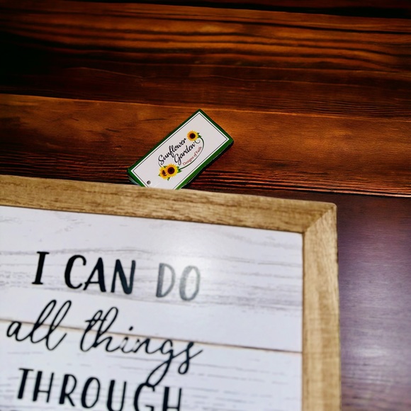 Sunflower Gardens Wall Decor I Can Do All Things Through Christ Who